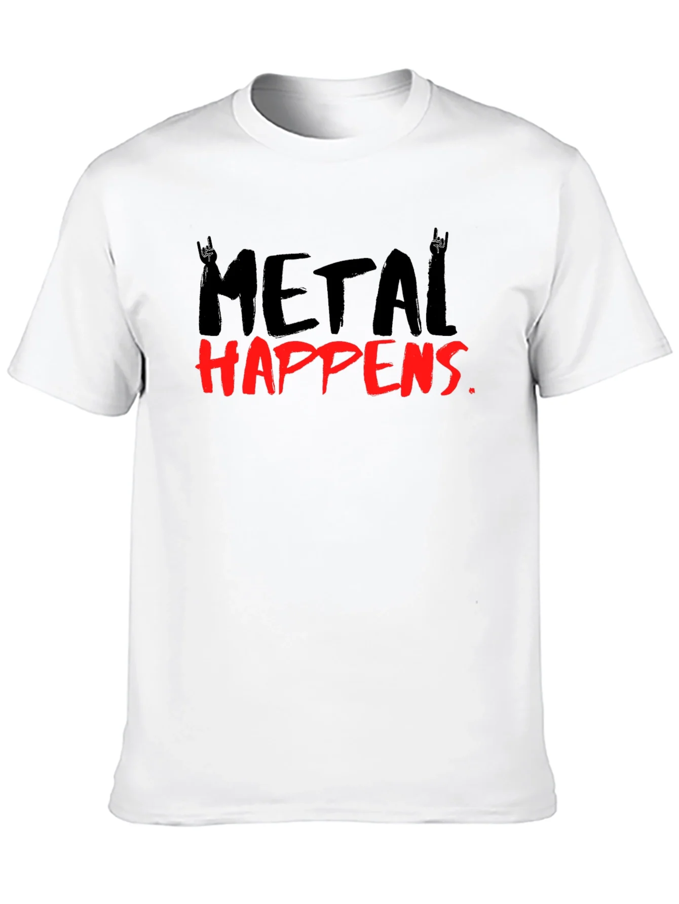 Camiseta Negra Metal Happens Rockera