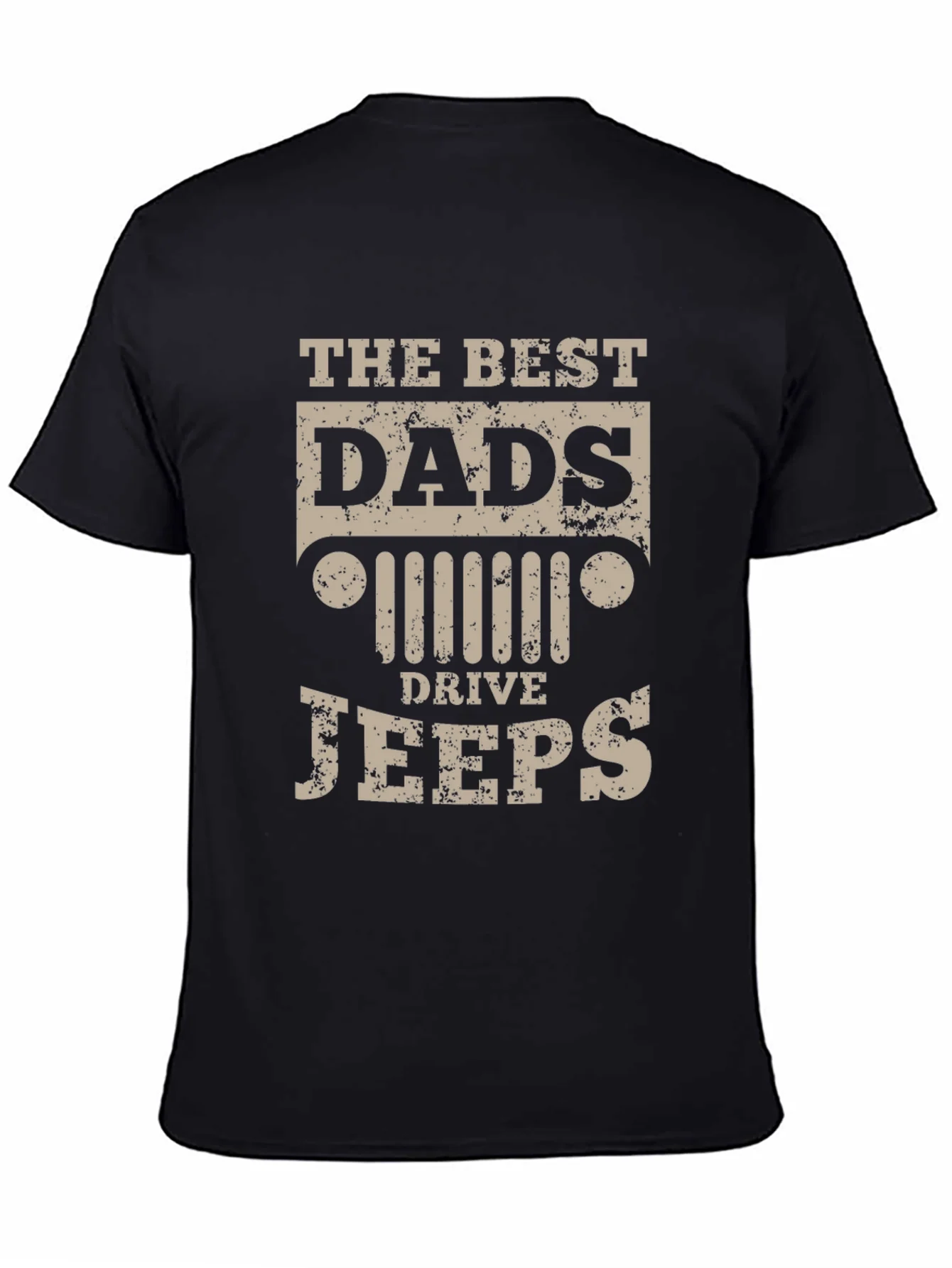 Camiseta Negra The Best Dads Drive Jeeps