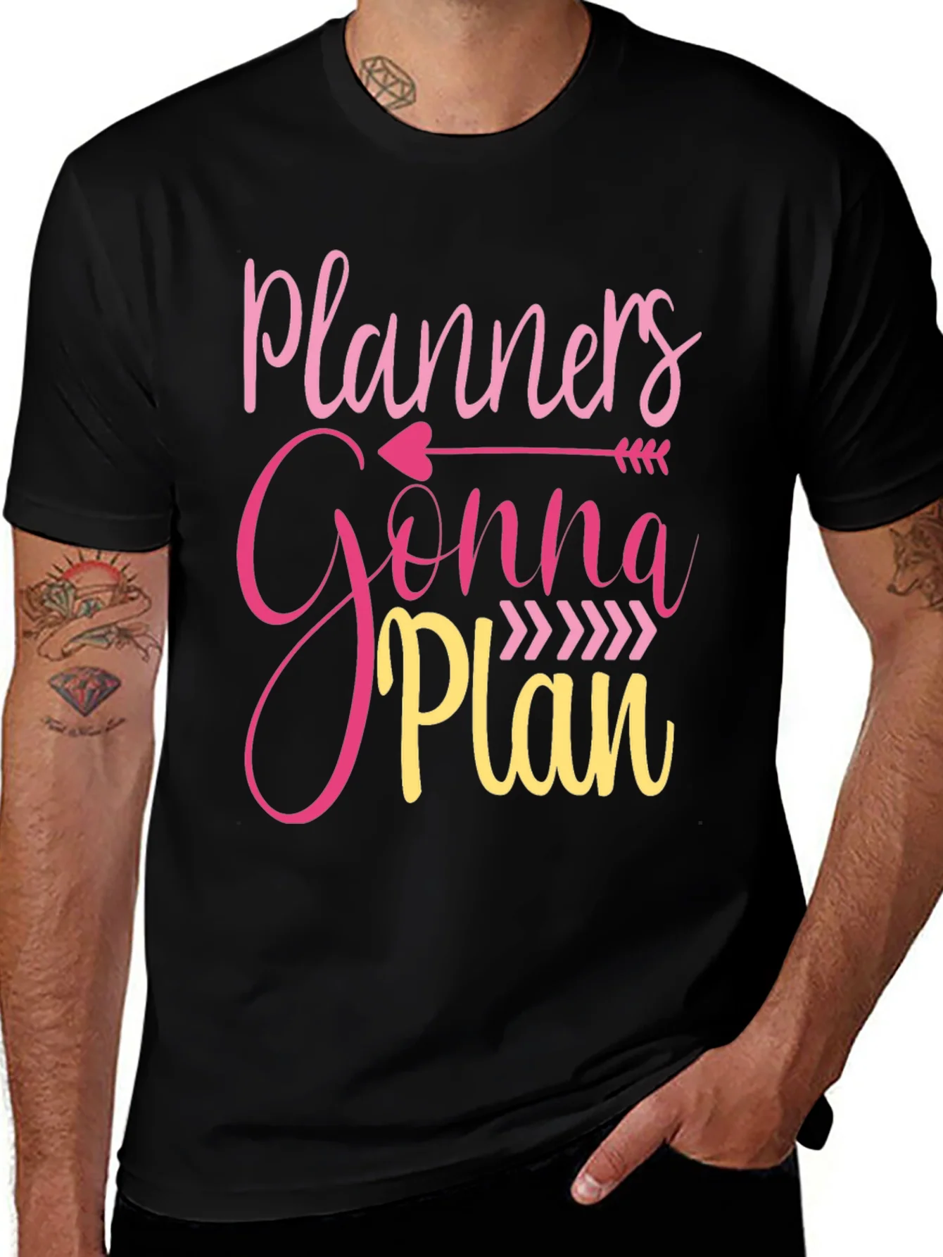 Camiseta Negra Planners Gonna Plan