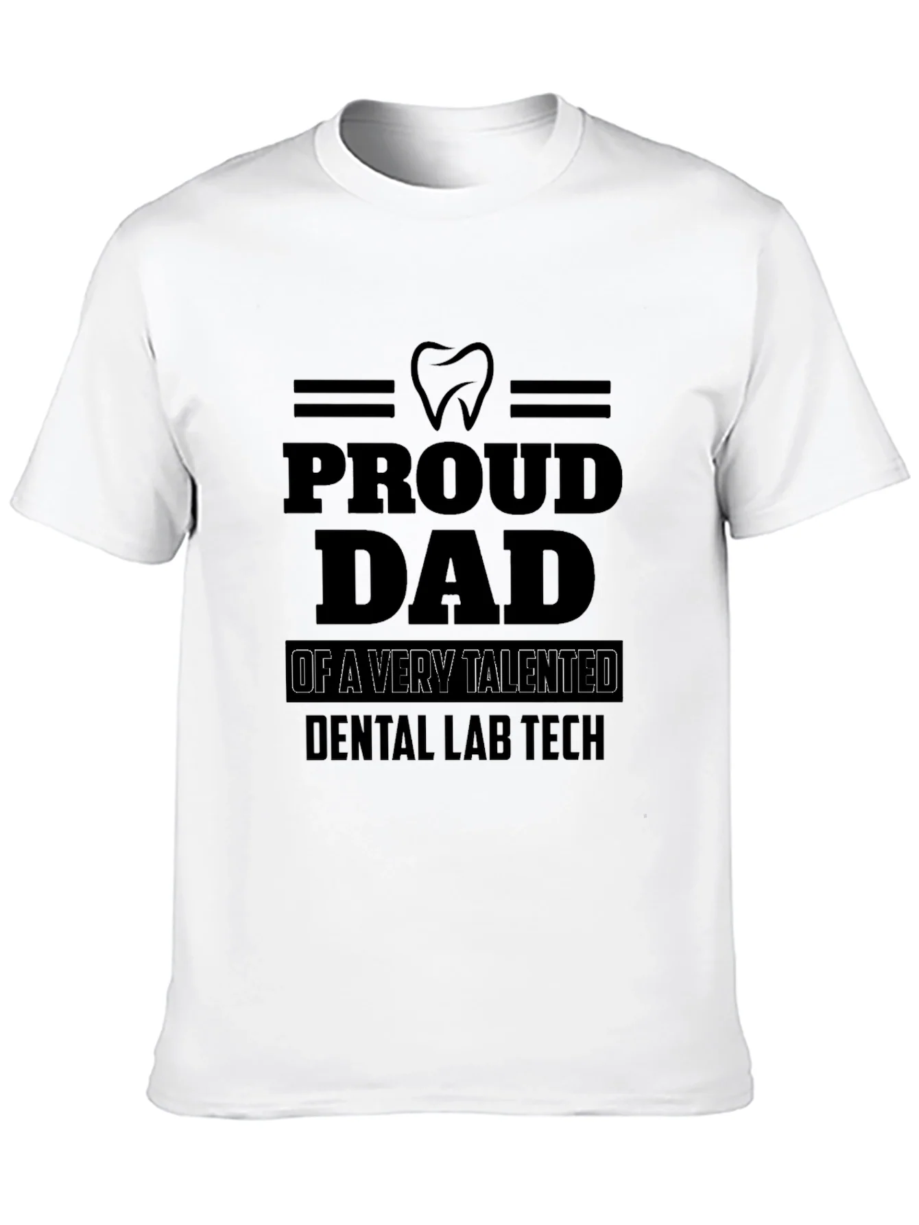 Camiseta Negra Pap¨¢ Orgulloso de T¨¦cnico Dental