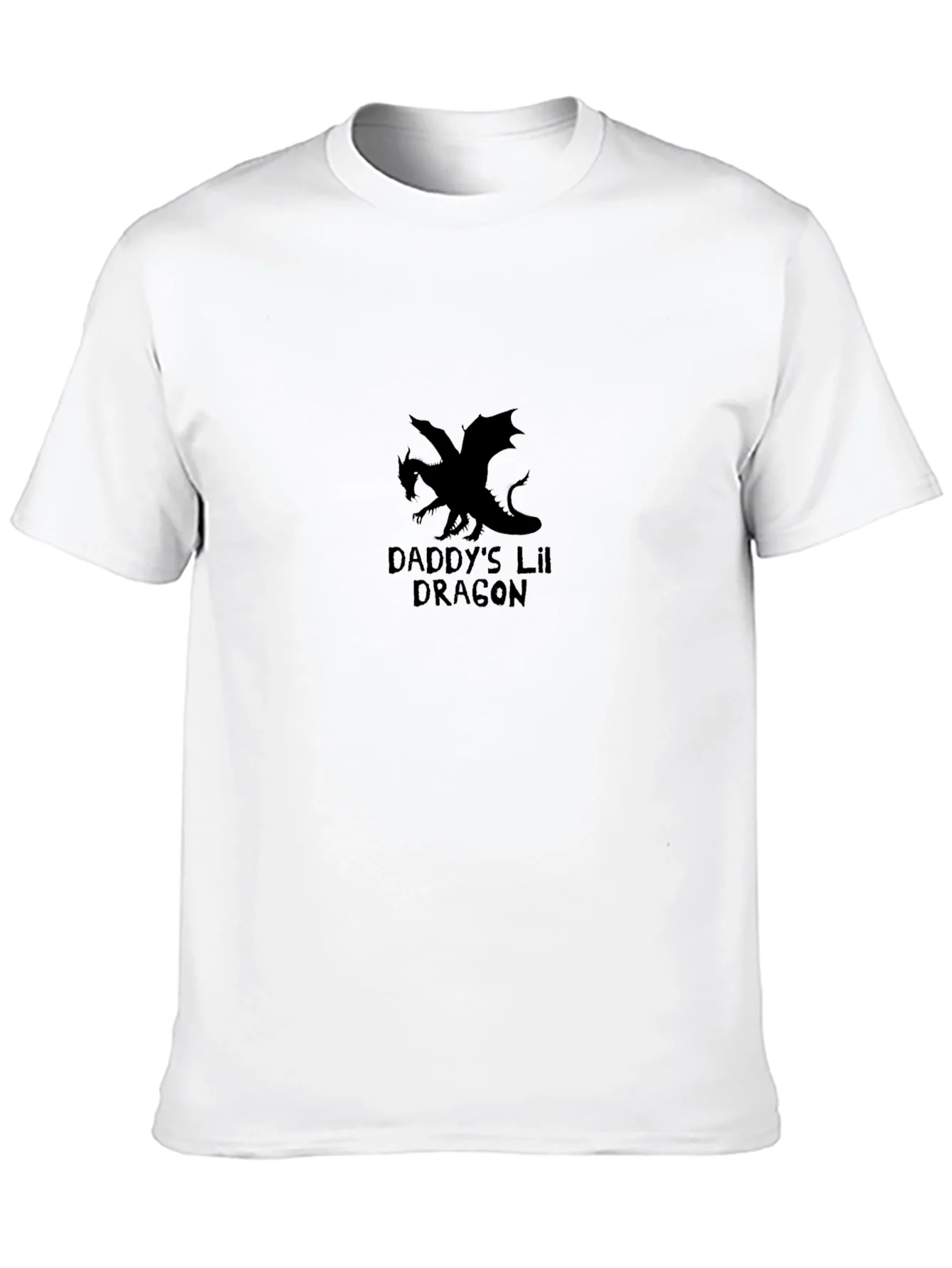 Camiseta Negra Daddys Lil Dragon para Hombre