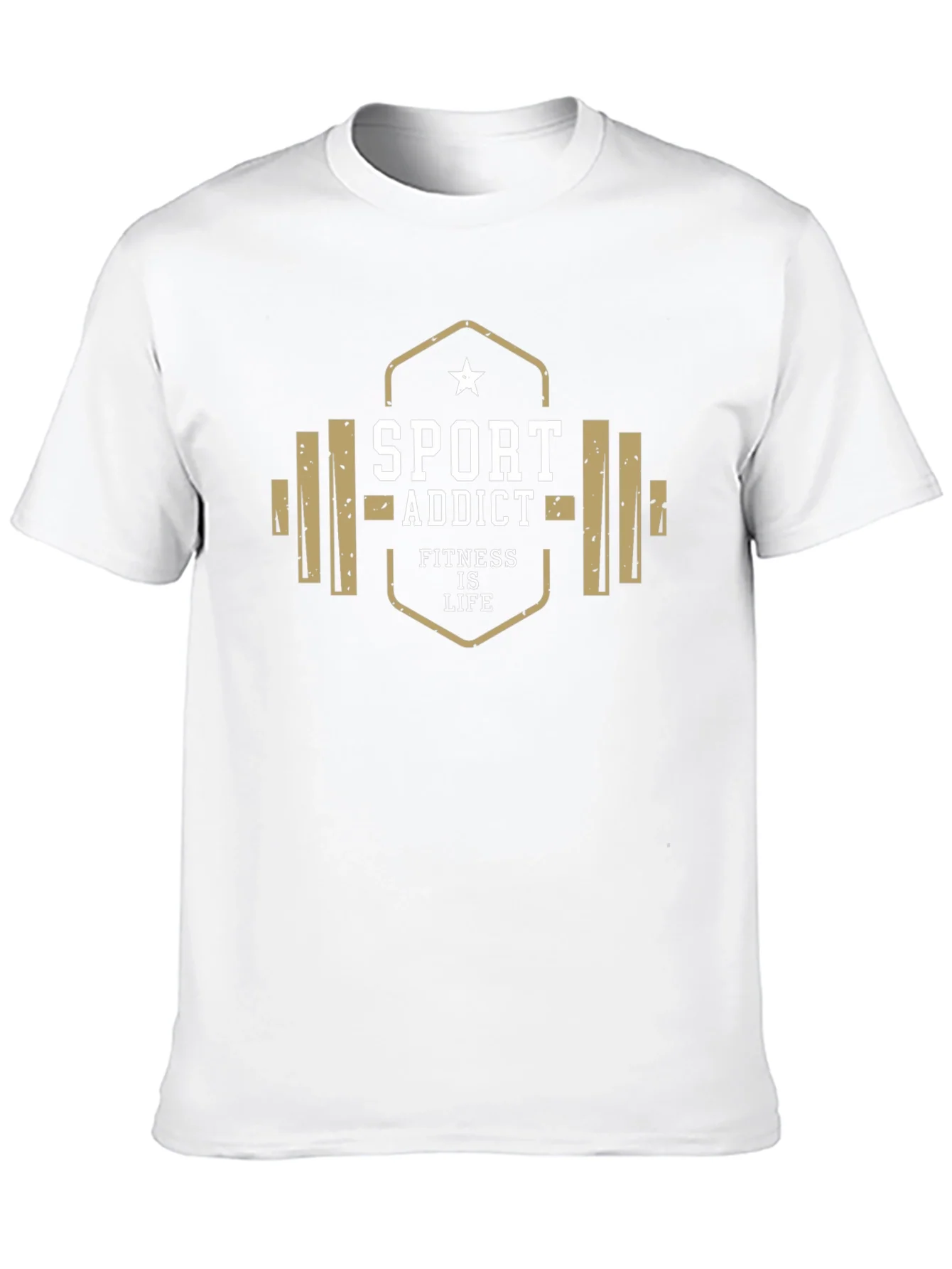Camiseta Hombre Negra Sport Addict