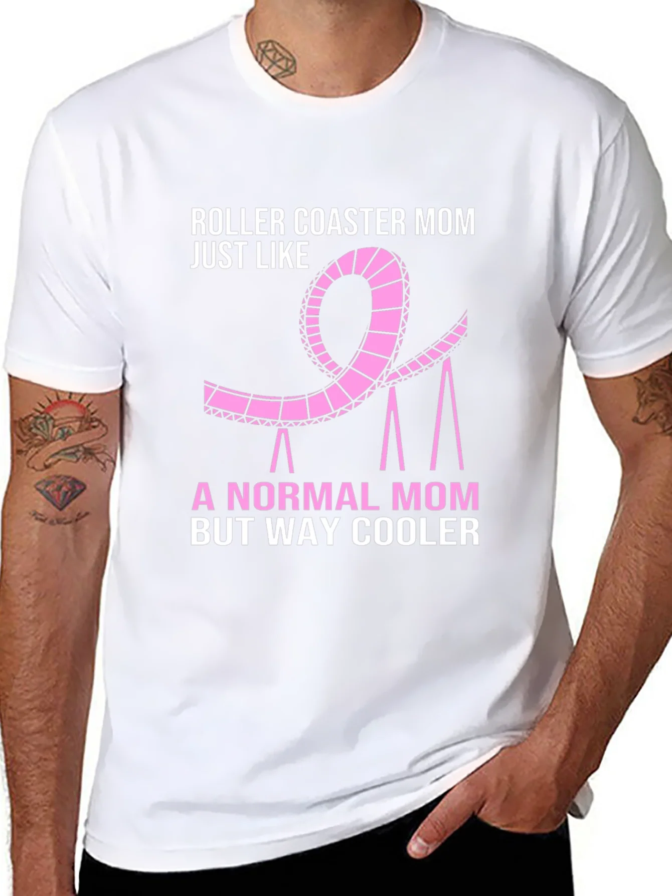 Camiseta Negra Roller Coaster Mom