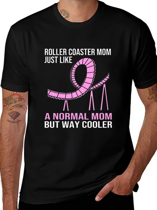 Camiseta Negra Roller Coaster Mom