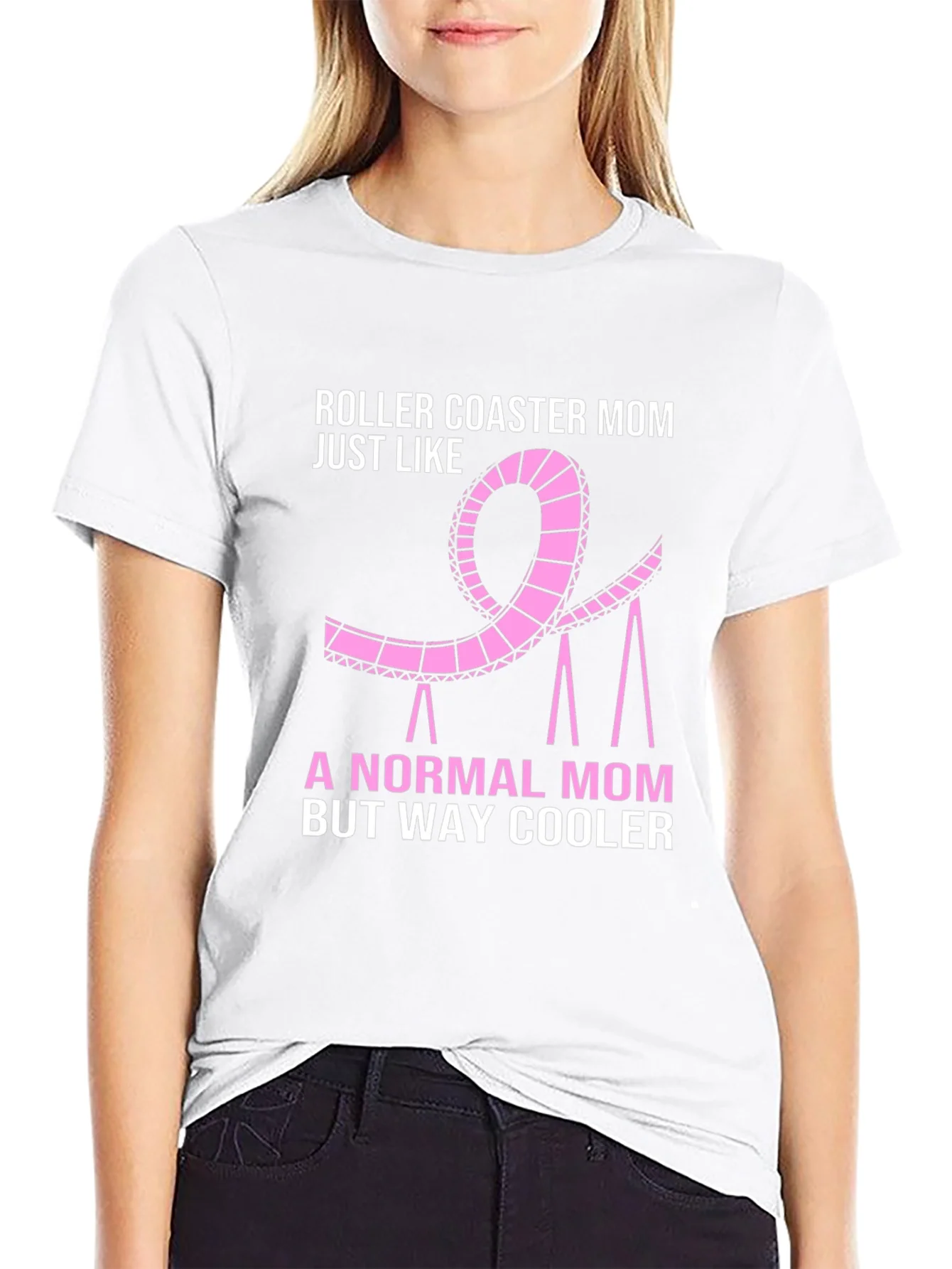 Camiseta Negra Roller Coaster Mom