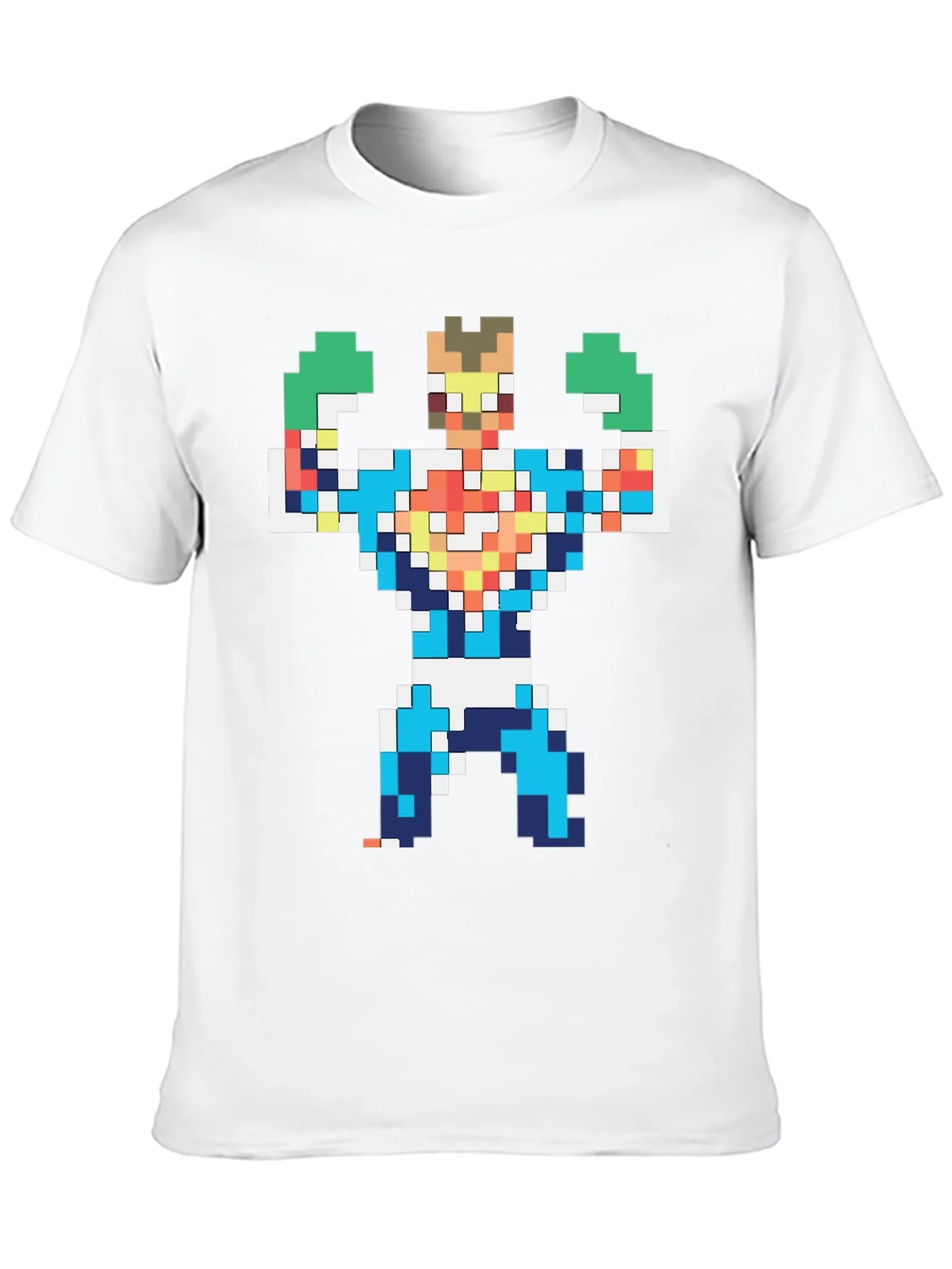 Rebbecca Pixelated Hero Graphic T-Shirt - Retro Gaming Style