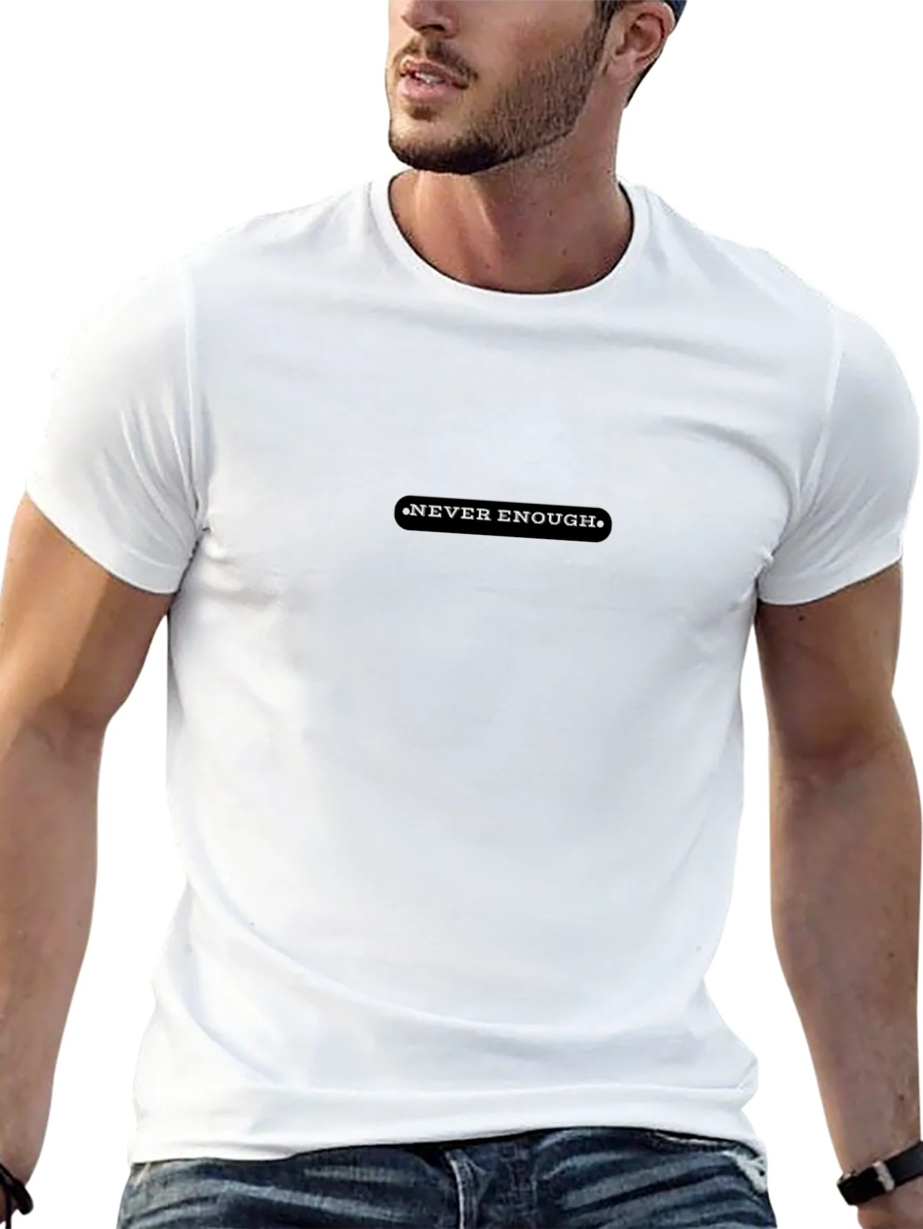 Camiseta Negra Never Enough para Hombre
