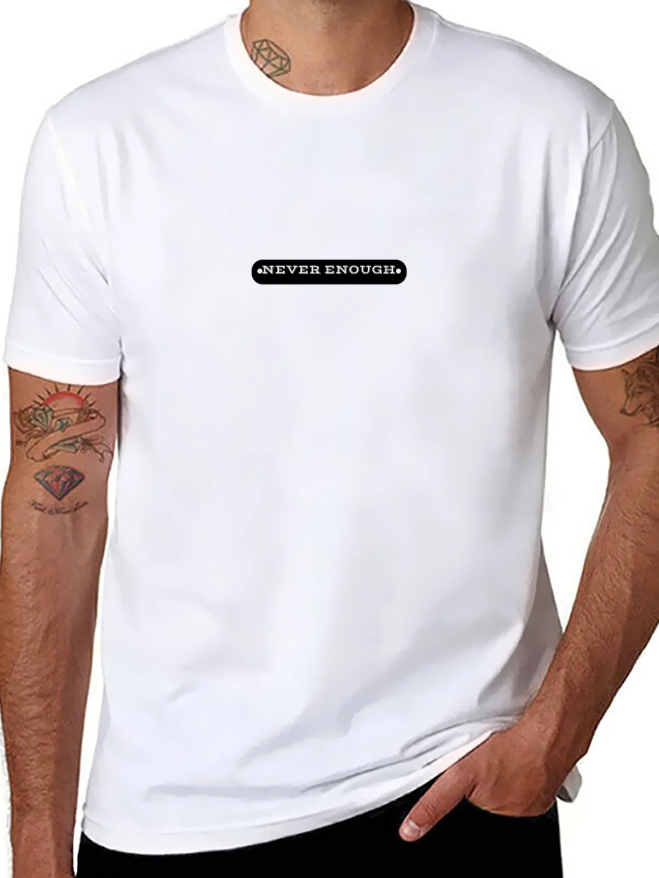 Camiseta Negra Never Enough para Hombre