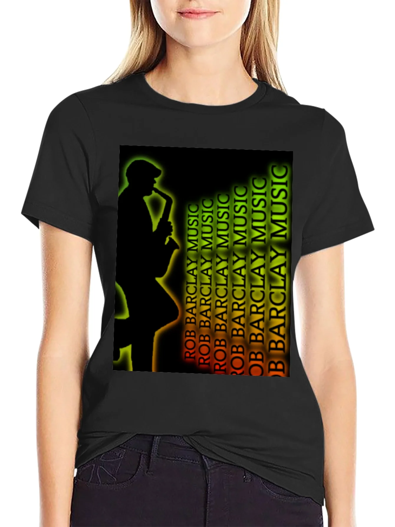 Camiseta Negra M¨²sica Jazz
