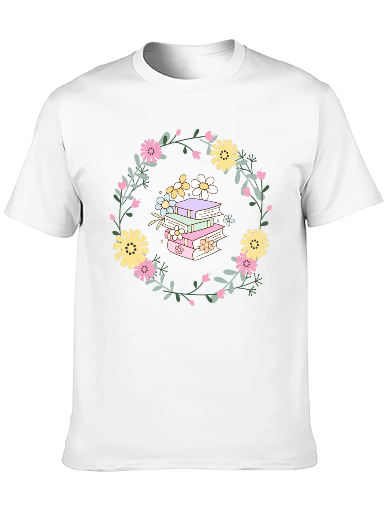 Rebbecca Floral Books T-Shirt