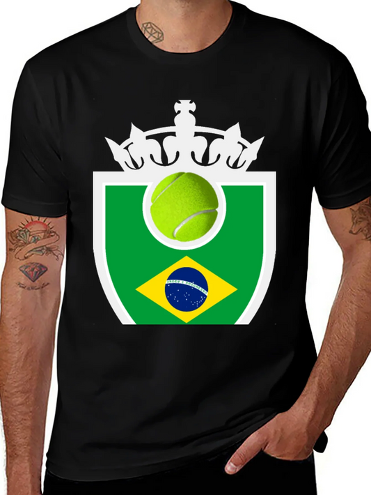 Camiseta Negra Tennis Brasil
