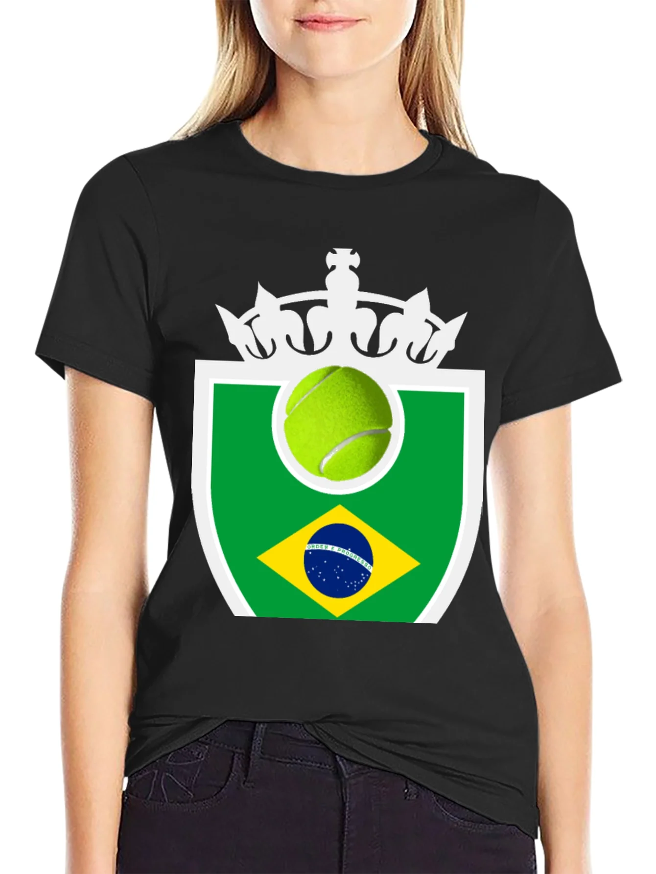 Camiseta Negra Tennis Brasil