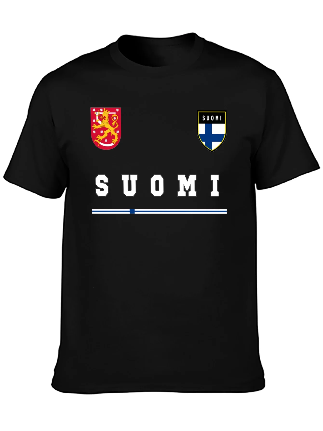 Camiseta Negra Suomi Finlandesa