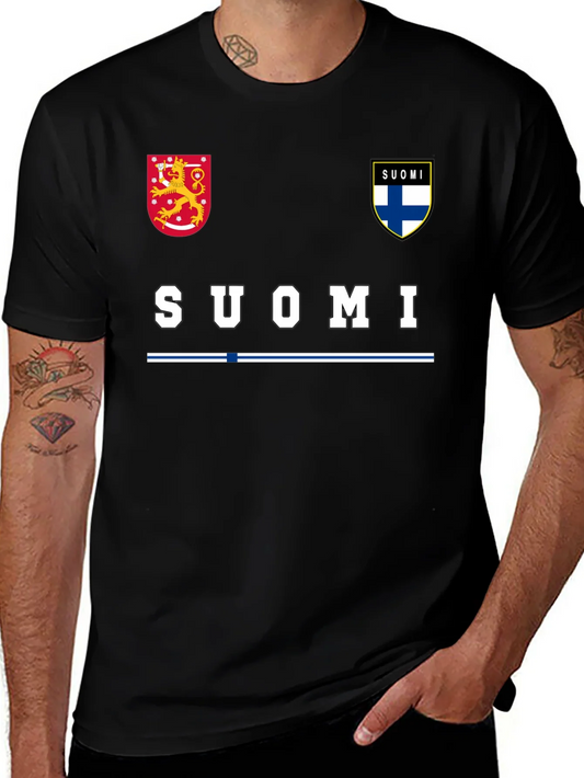 Camiseta Negra Suomi Finlandesa
