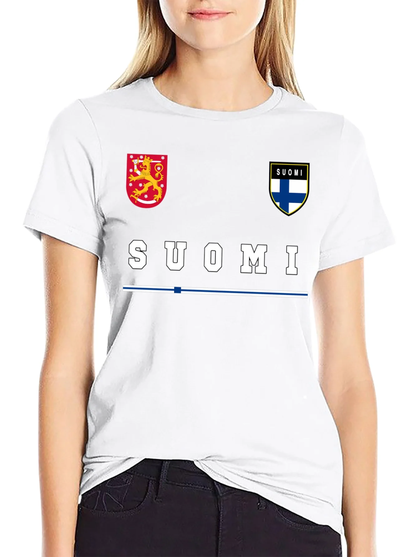 Camiseta Negra Suomi Finlandesa