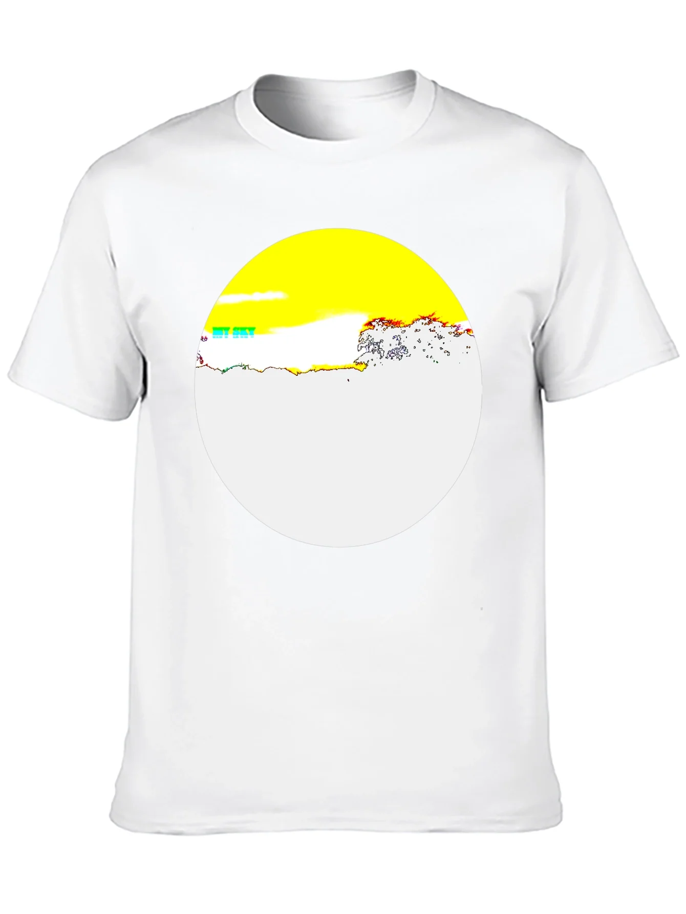 Camiseta Negra con Dise?o Circular Abstracto