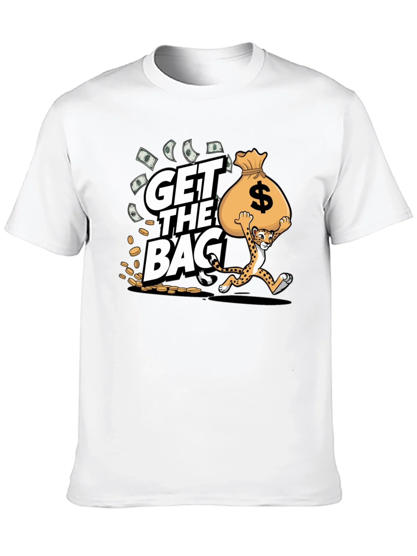 Rebbecca Get the Bag Cheetah Graphic T-Shirt