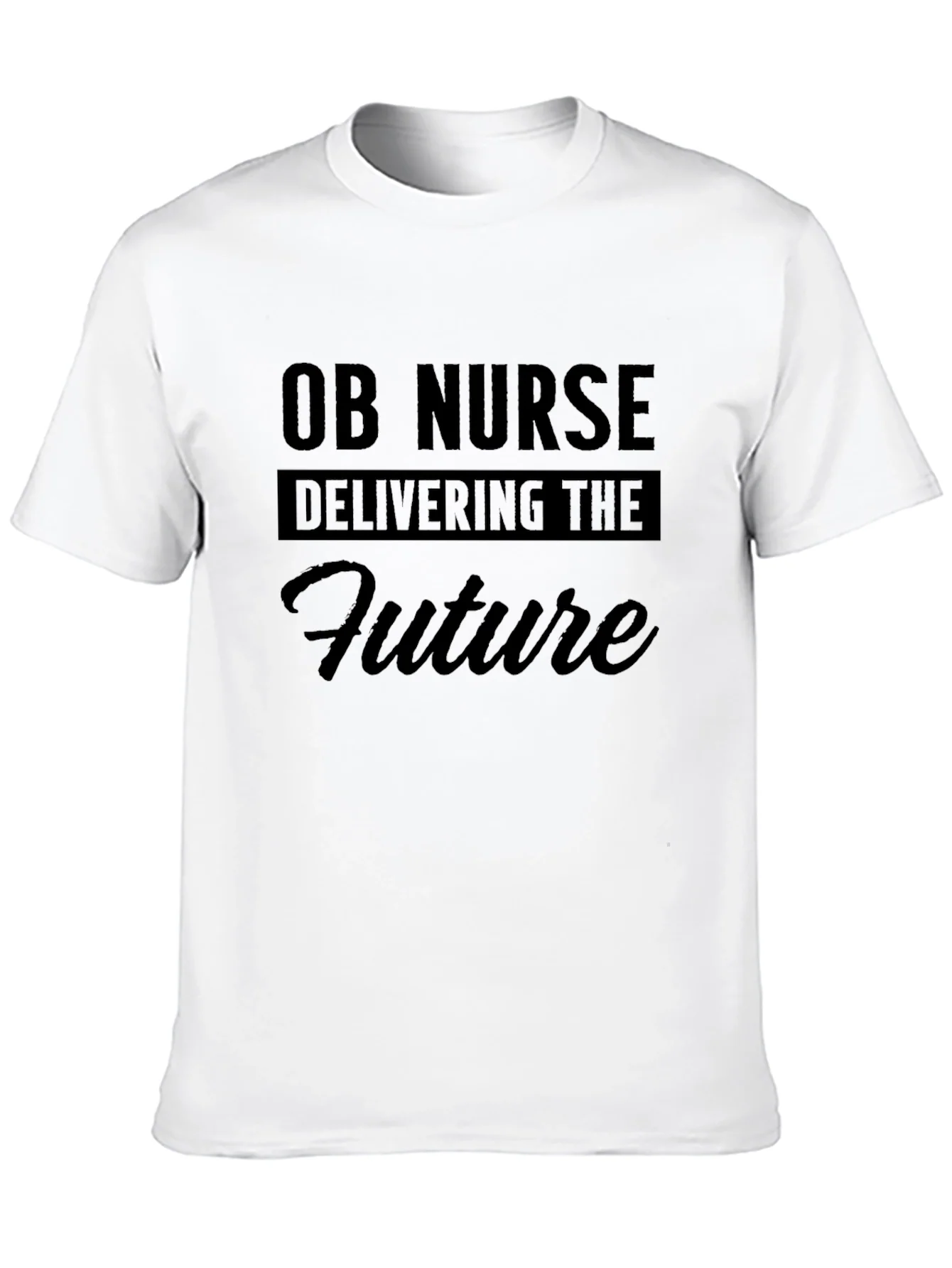 Camiseta Negra OB Nurse Delivering the Future