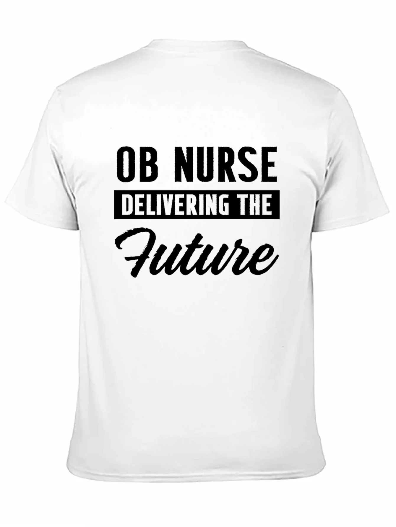 Camiseta Negra OB Nurse Delivering the Future