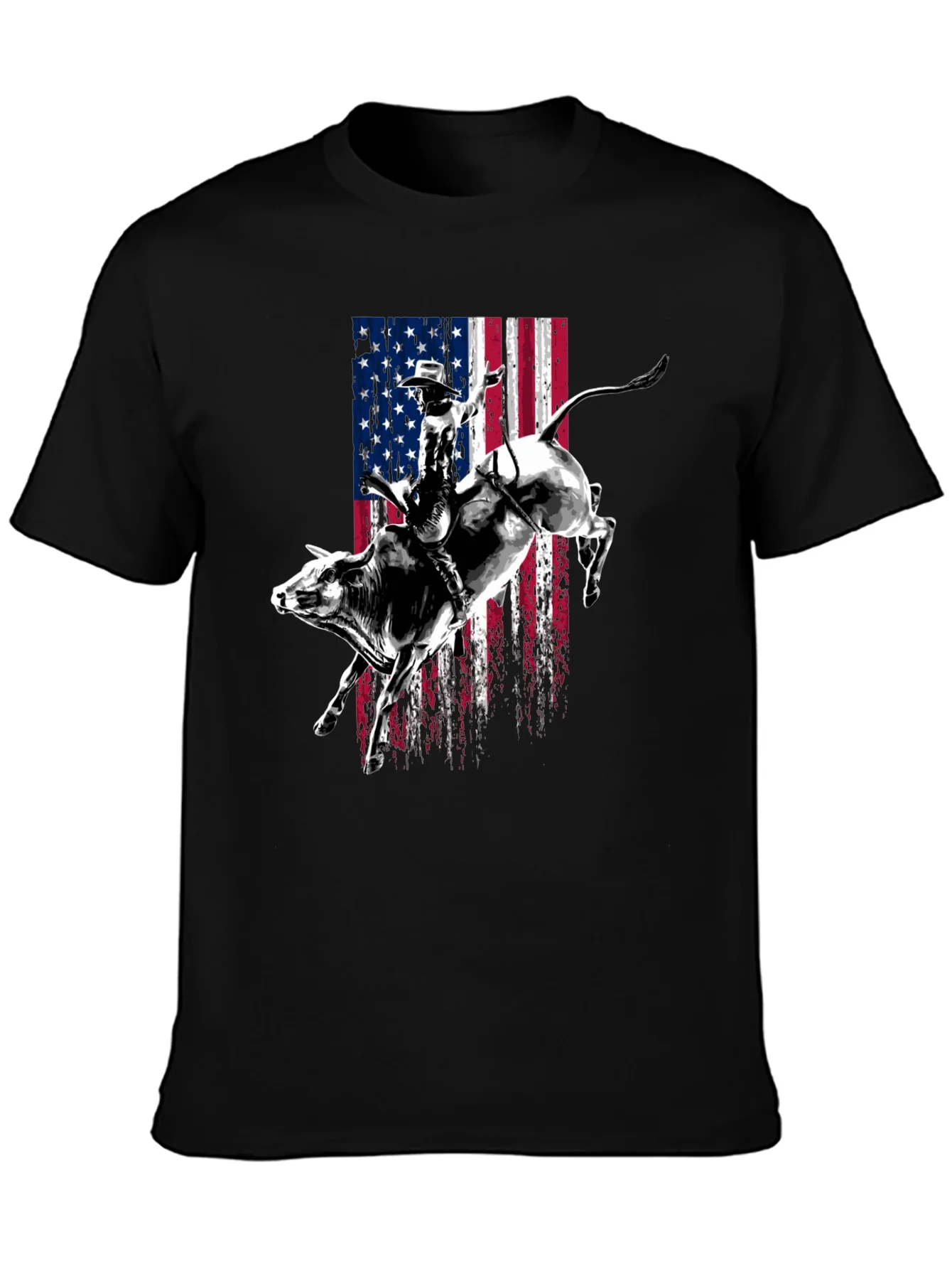 Camiseta Vaquero Toro Bandera Americana