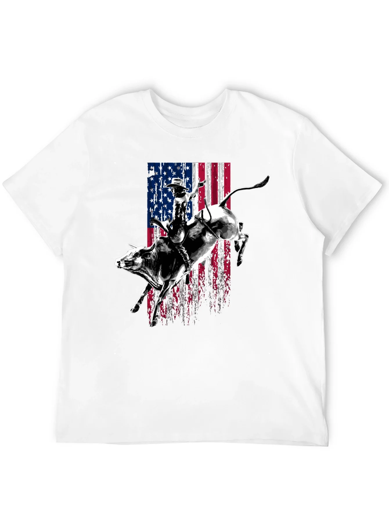Camiseta Vaquero Toro Bandera Americana