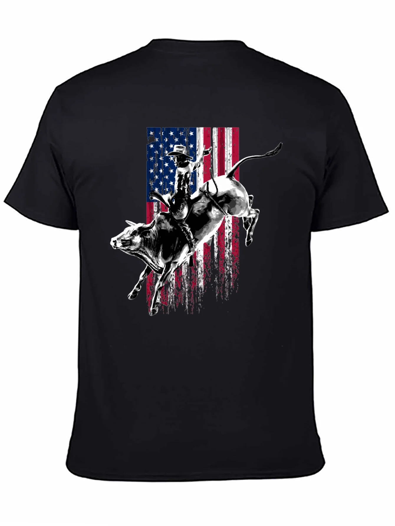 Camiseta Vaquero Toro Bandera Americana