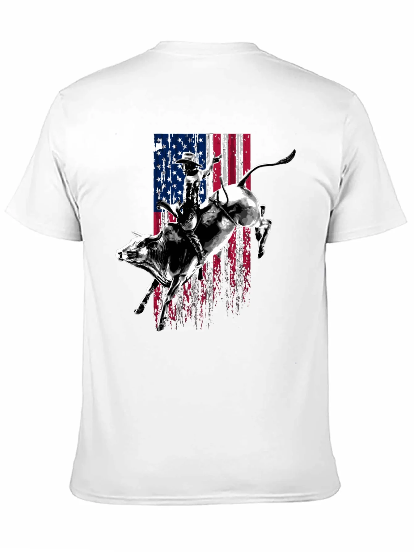 Camiseta Vaquero Toro Bandera Americana