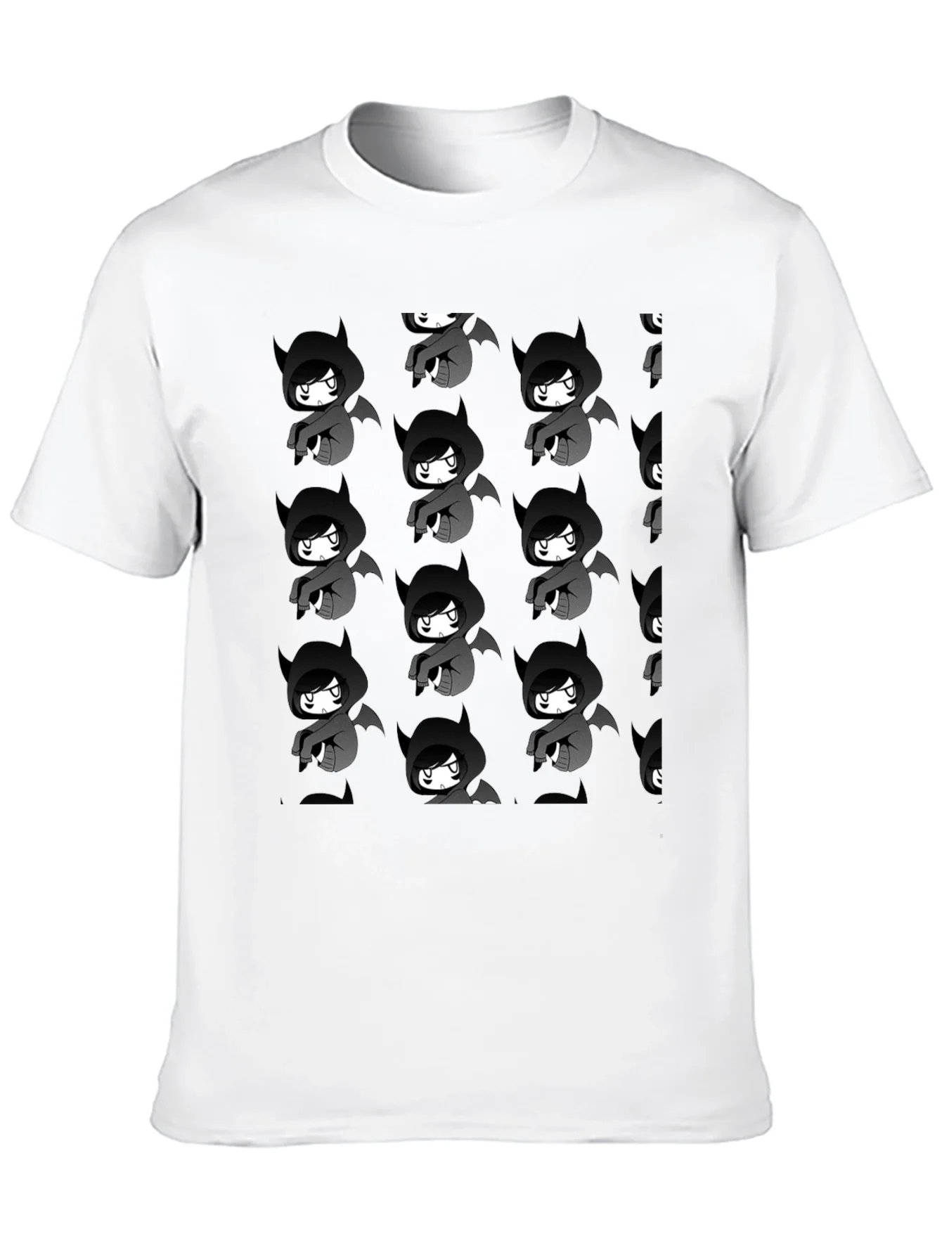 Camiseta Negra Estampado Personaje G¨®tico