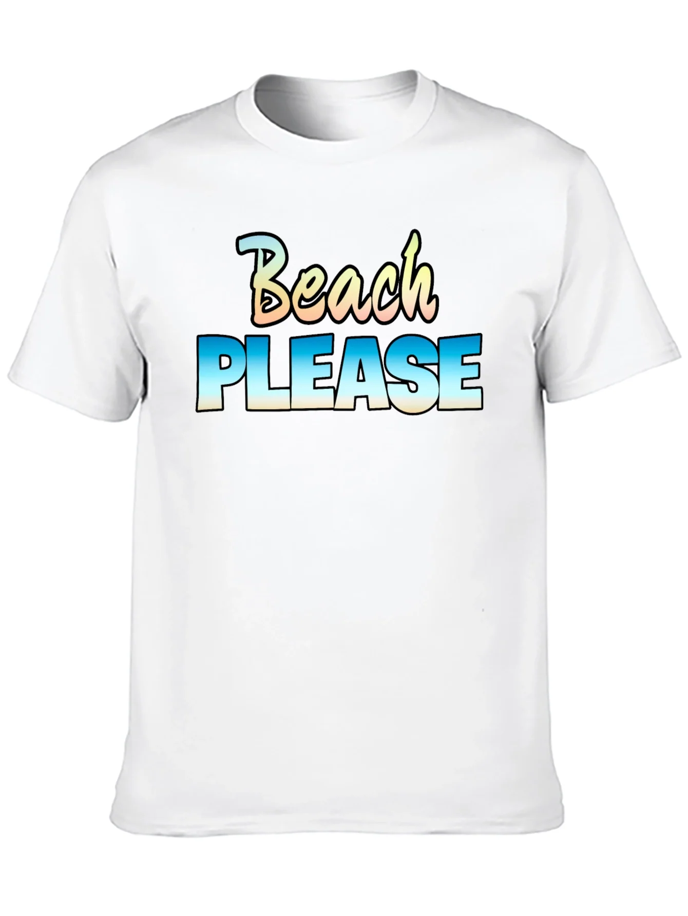 Camiseta Negra Beach Please Casual