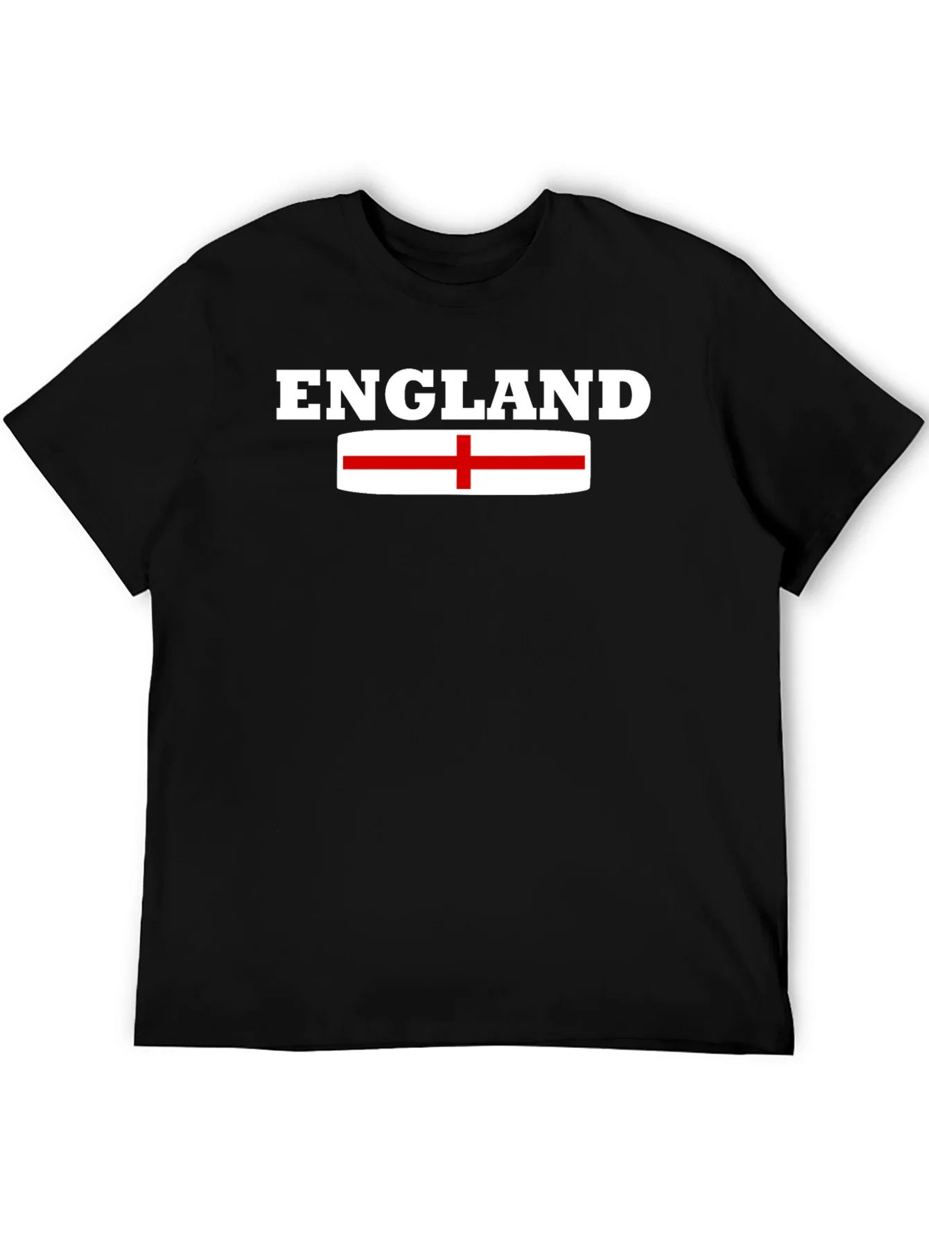 Camiseta Negra Inglaterra Bandera Inglesa Hombre