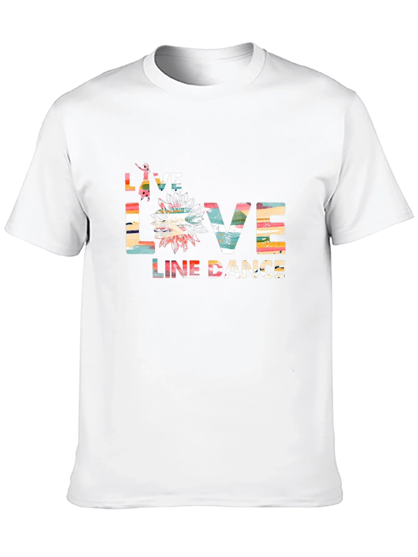 Rebbecca Live Love Line Dance Black T-Shirt