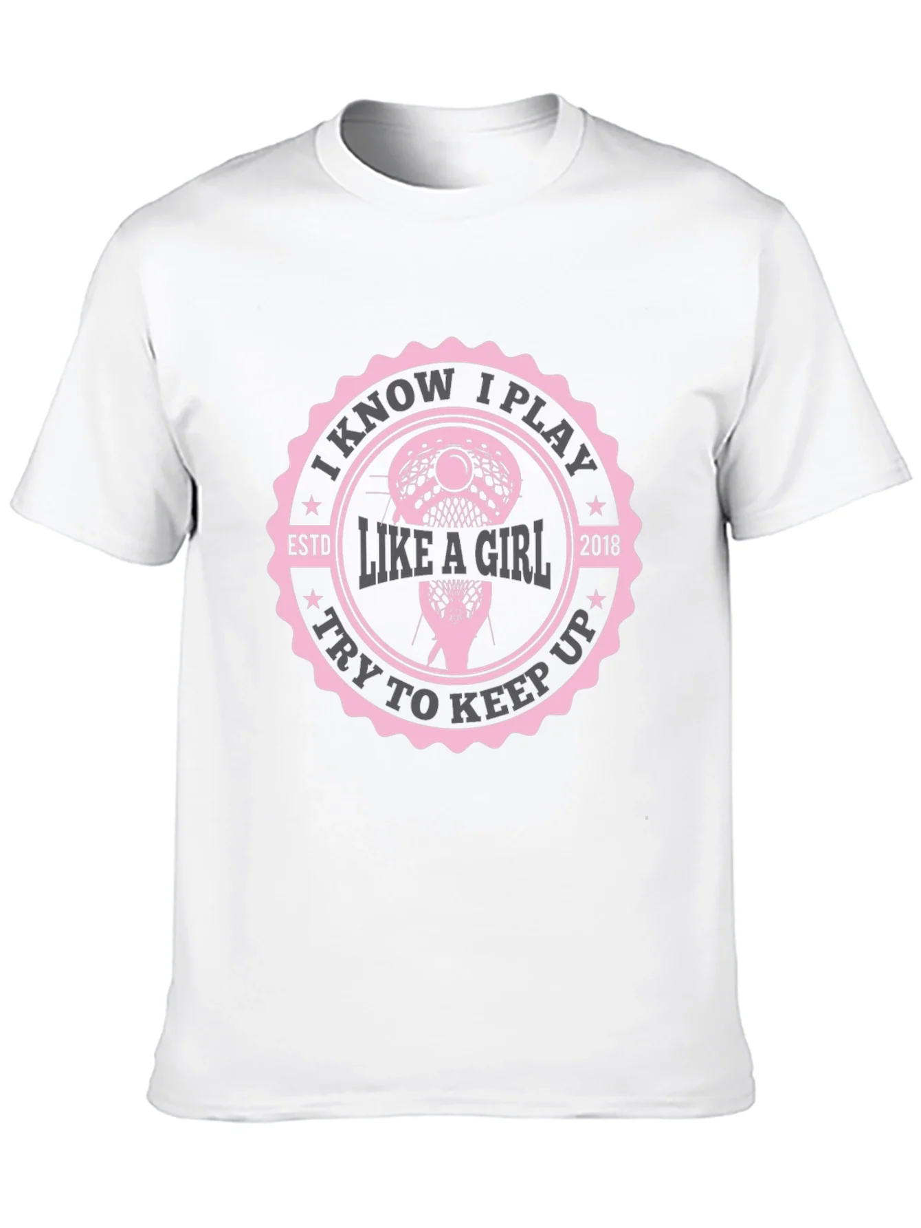 Camiseta Negra Lacrosse: Juego Como Una Chica