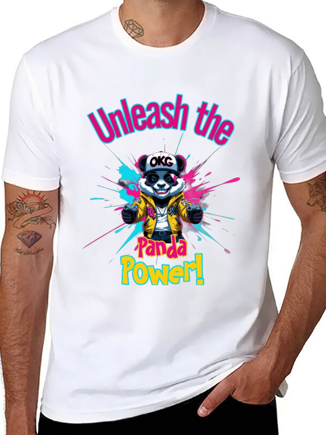 Camiseta Negra Panda Gamer: ?Desata el Poder!