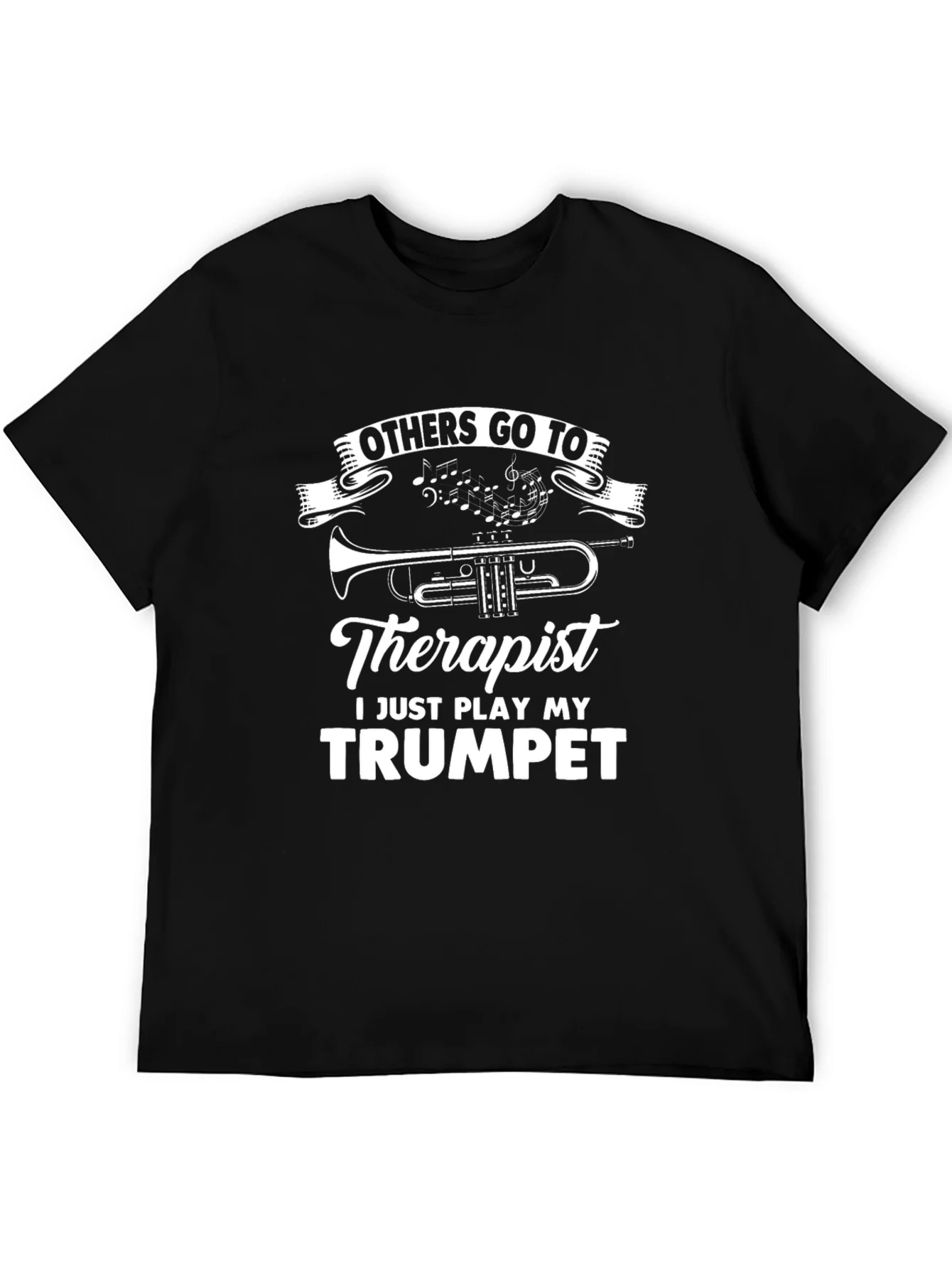 Camiseta Negra Trompeta Terapia