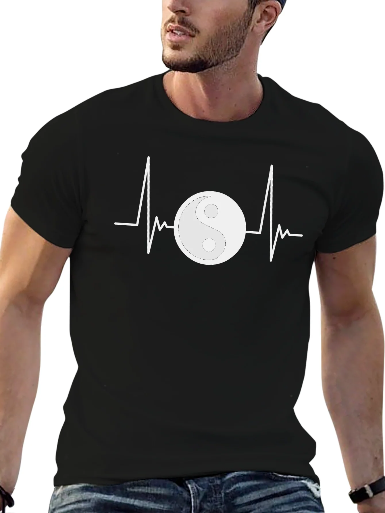 Camiseta Negra Yin Yang Latido
