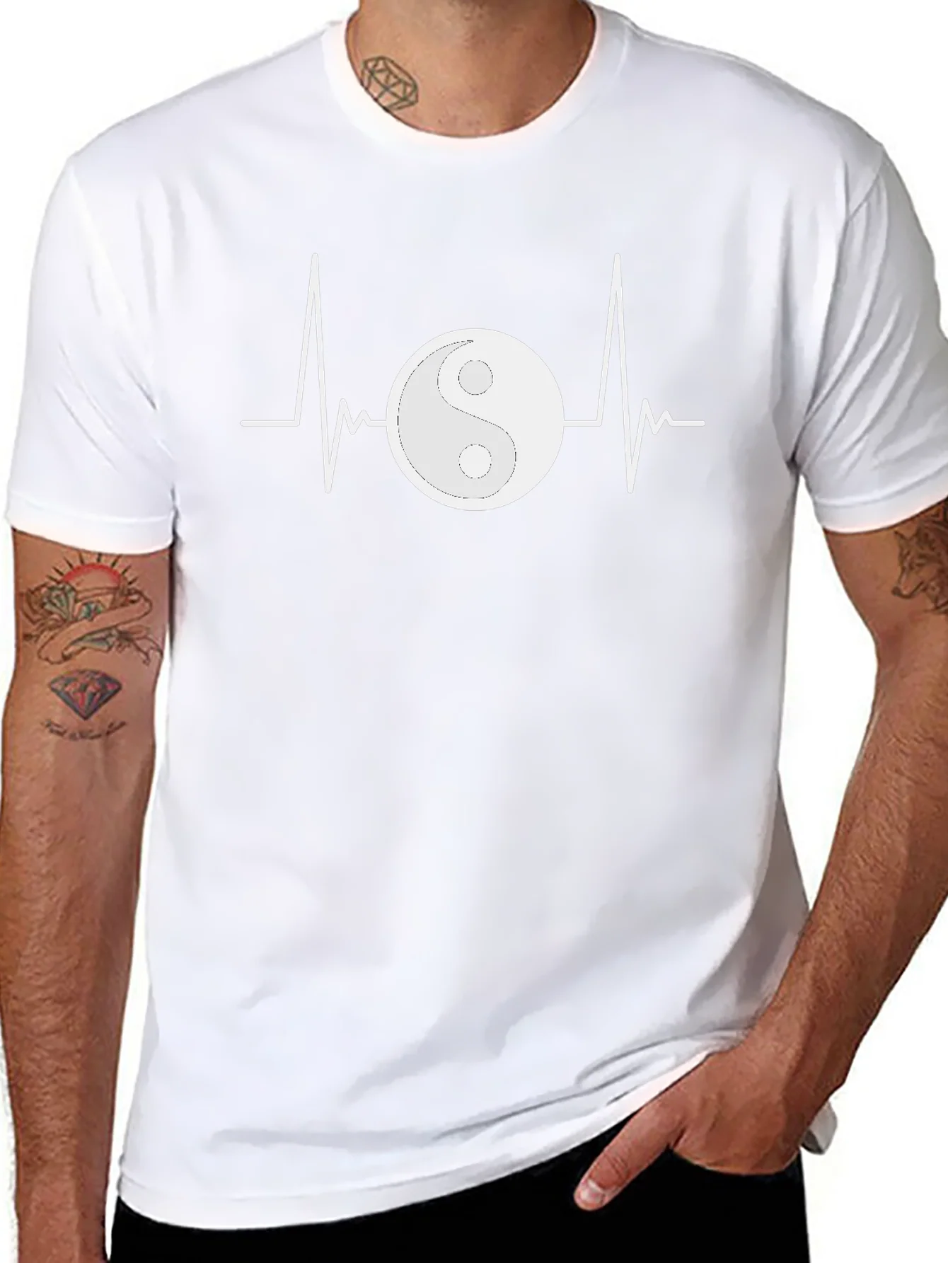 Camiseta Negra Yin Yang Latido