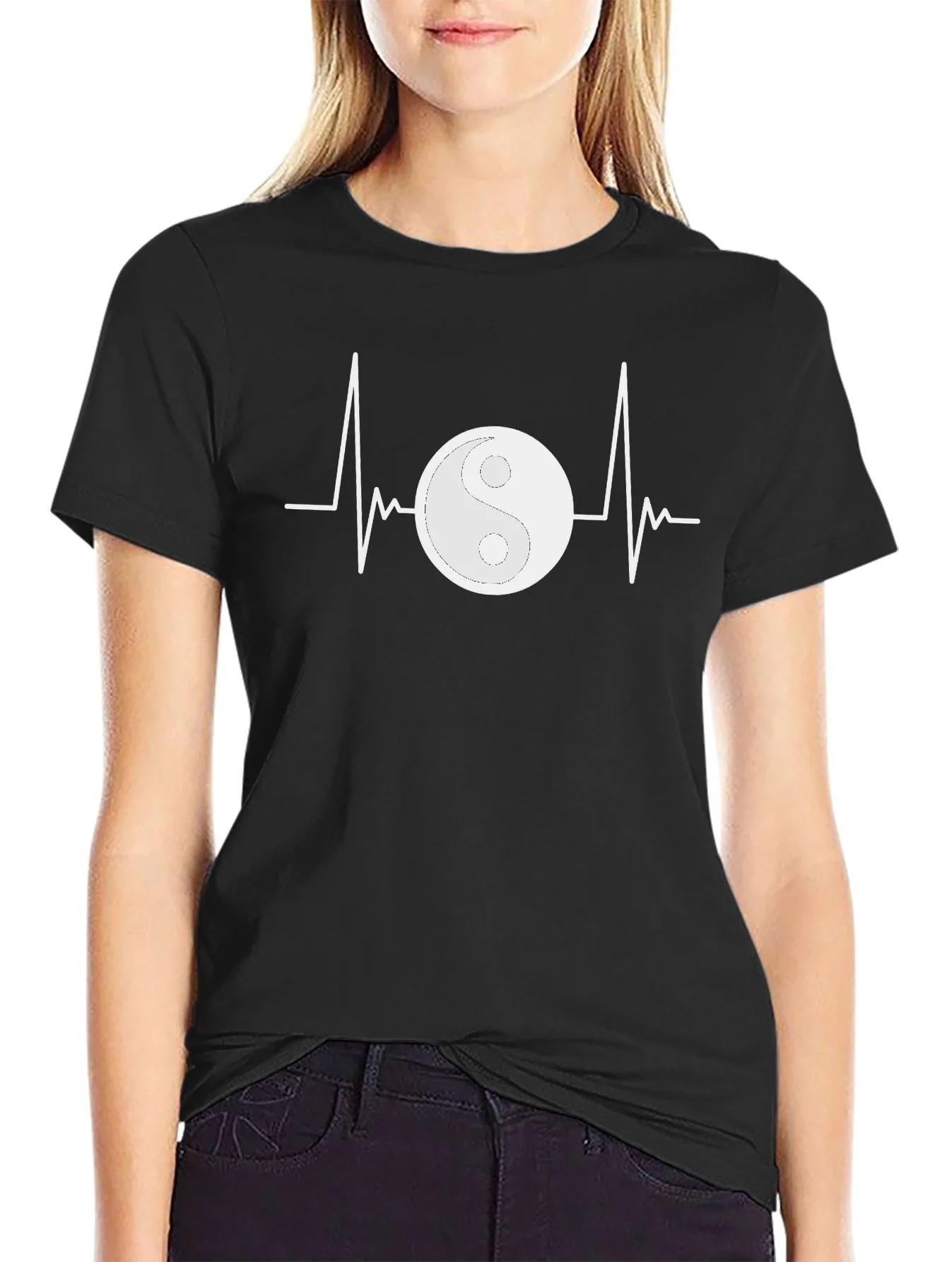 Camiseta Negra Yin Yang Latido