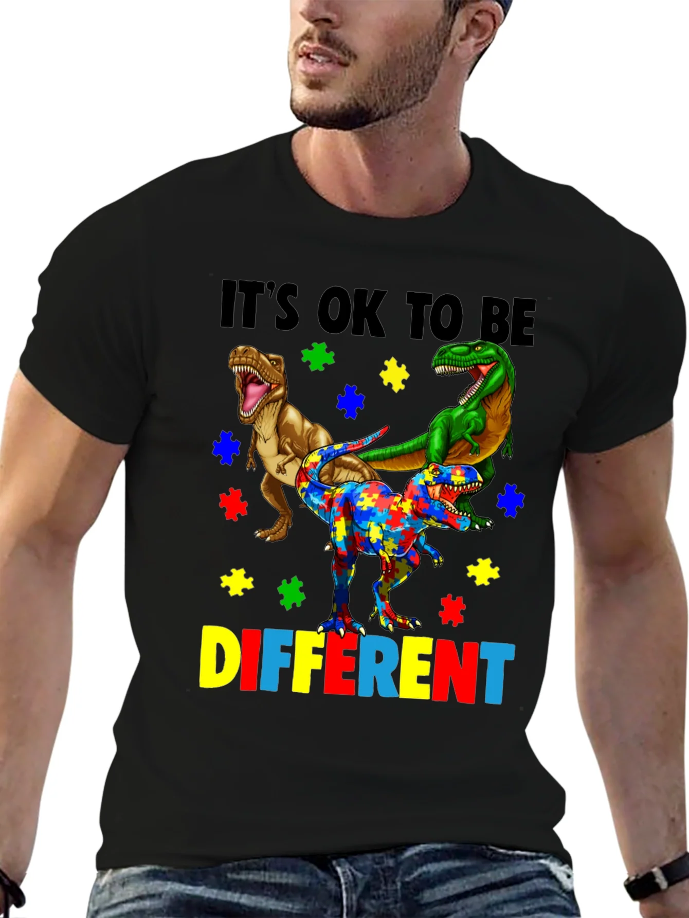 Camiseta Est¨¢ Bien Ser Diferente con Dinosaurios