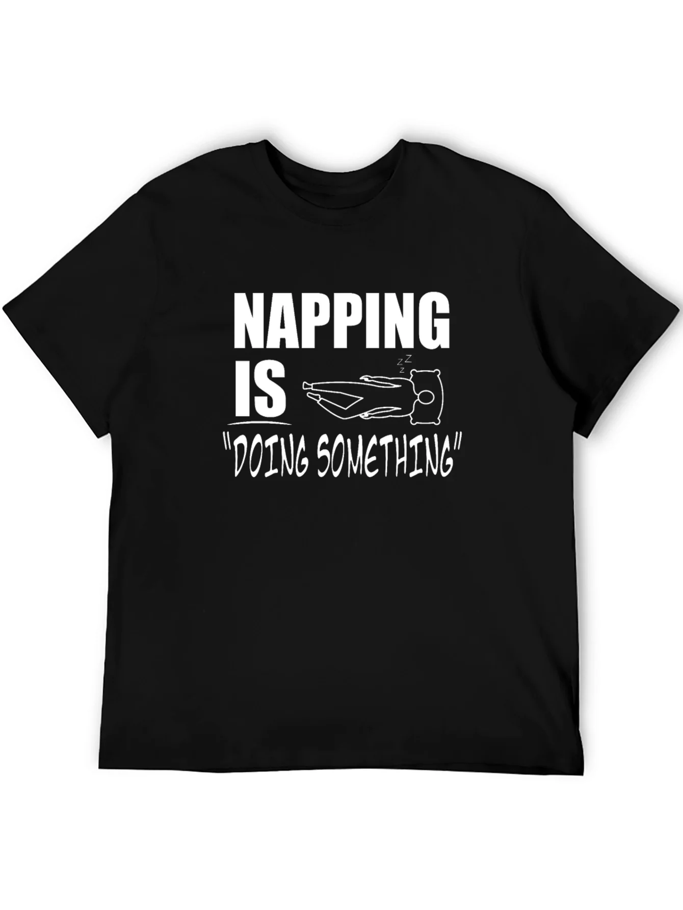 Camiseta Negra Napping is Doing Something