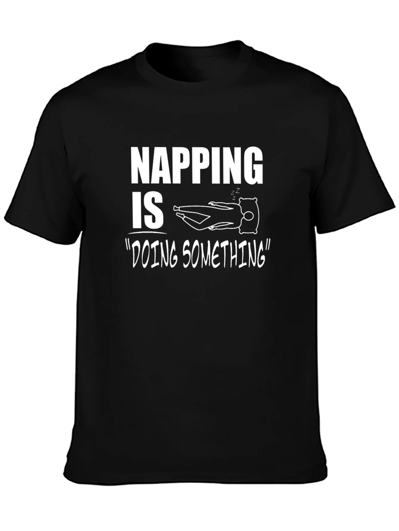 Camiseta Negra Napping is Doing Something