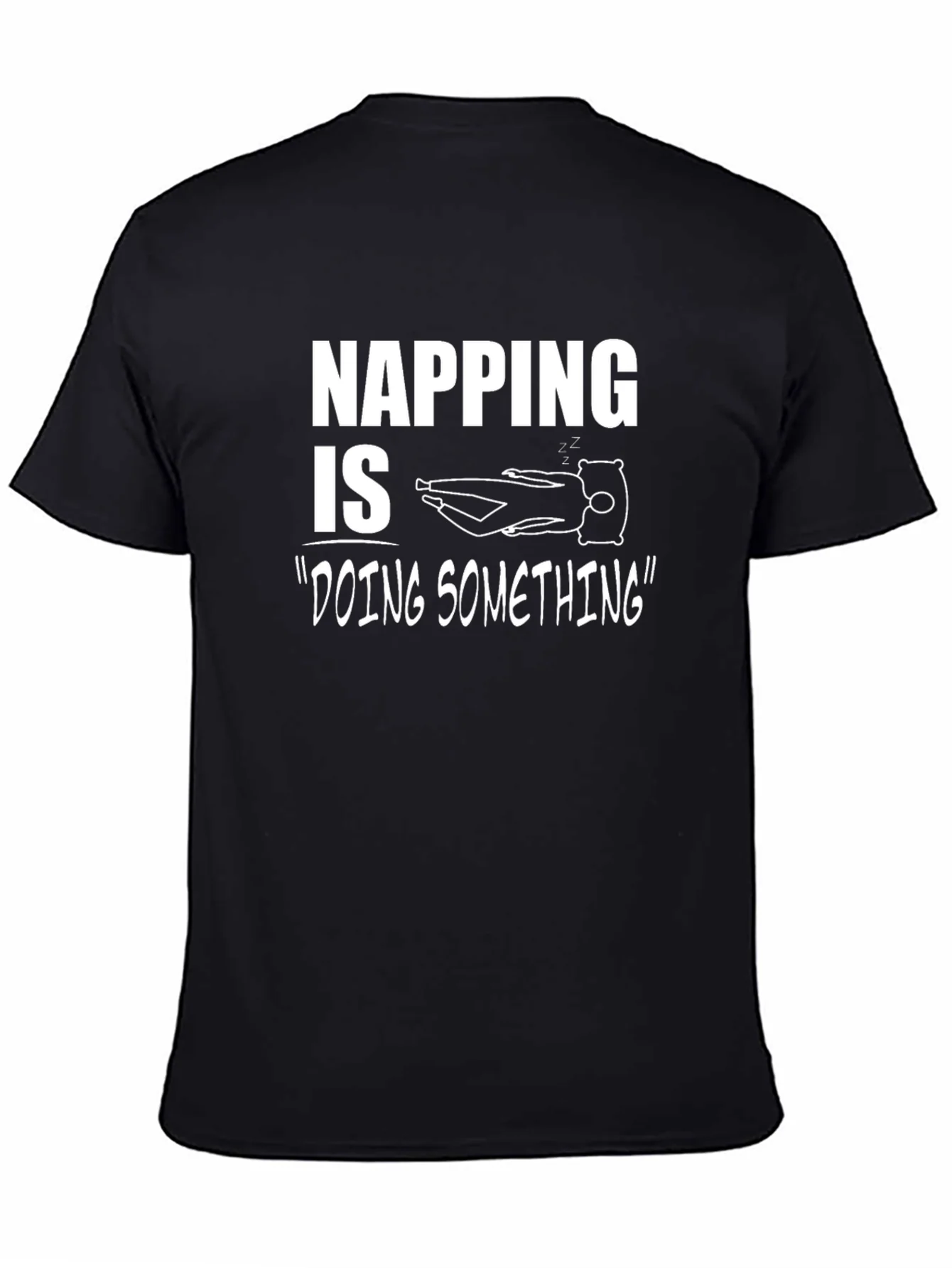 Camiseta Negra Napping is Doing Something