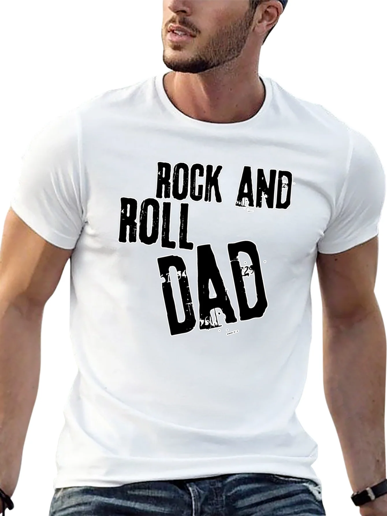 Camiseta Negra Rock and Roll Dad