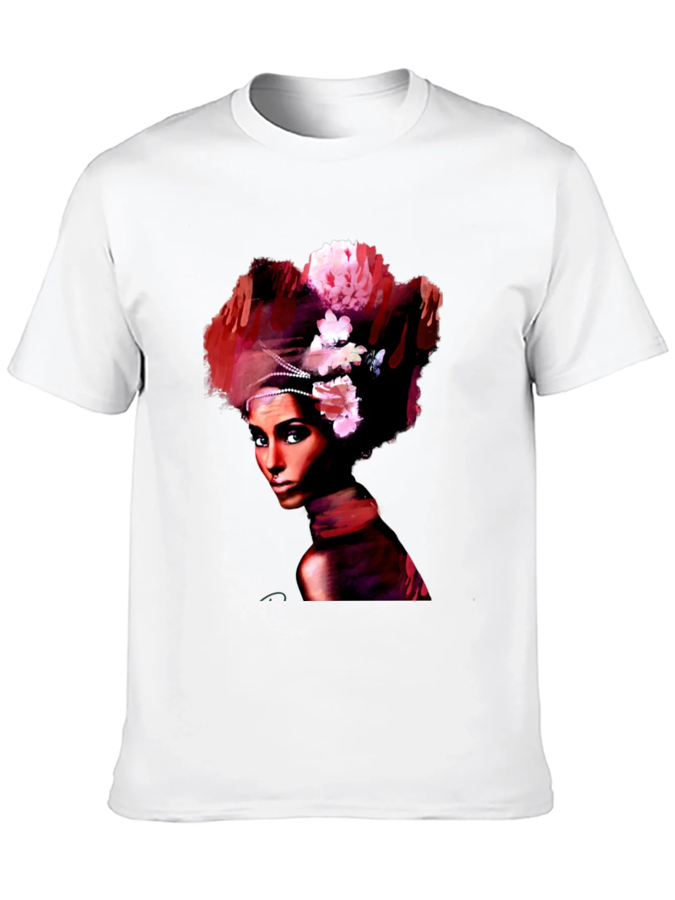 Camiseta Negra con Dise?o Art¨ªstico de Mujer