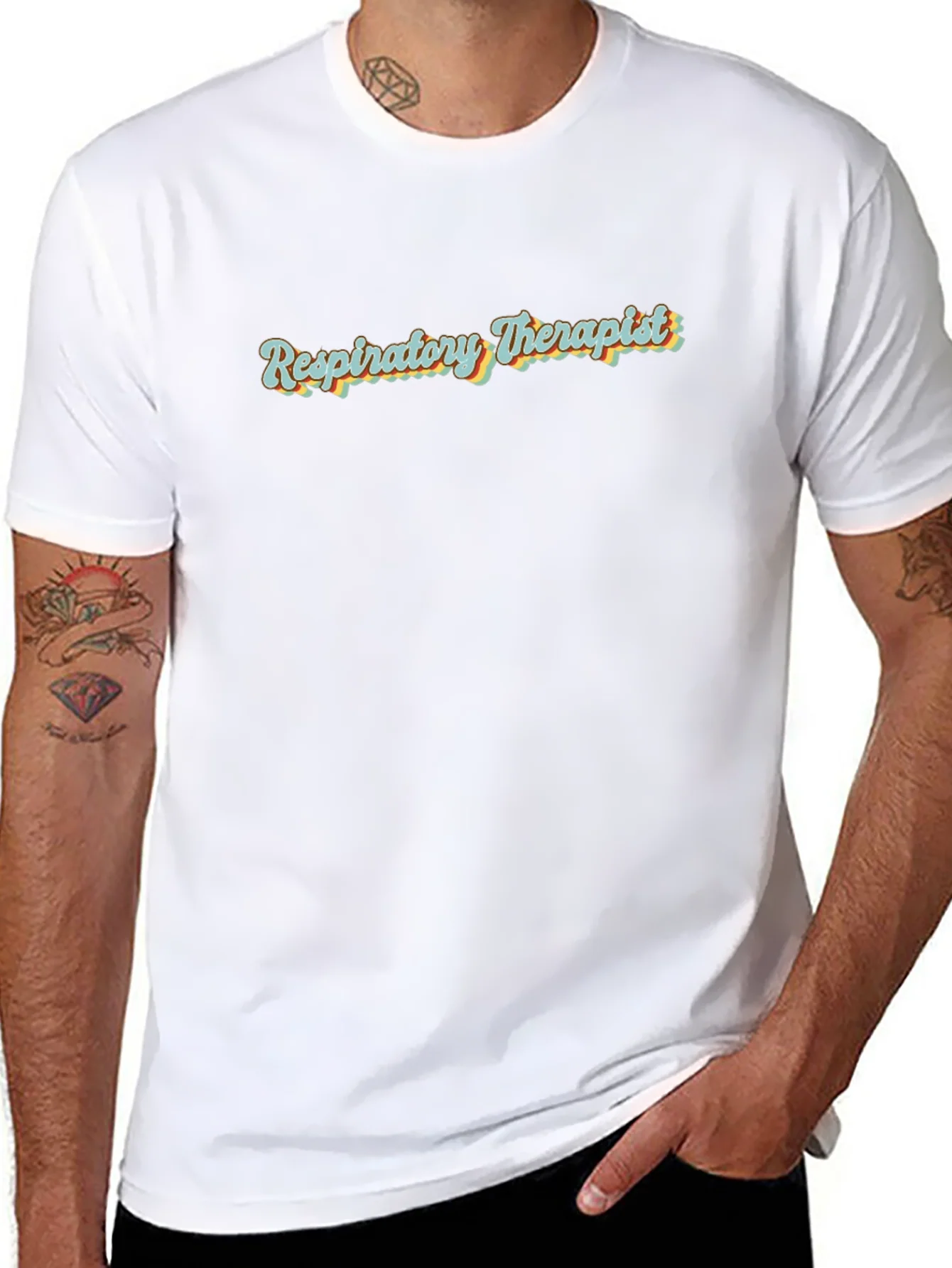 Camiseta Negra Terapeuta Respiratorio Retro