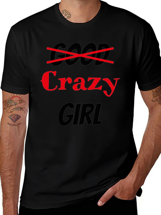 Camiseta Negra: Chica Loca (Crazy Girl)