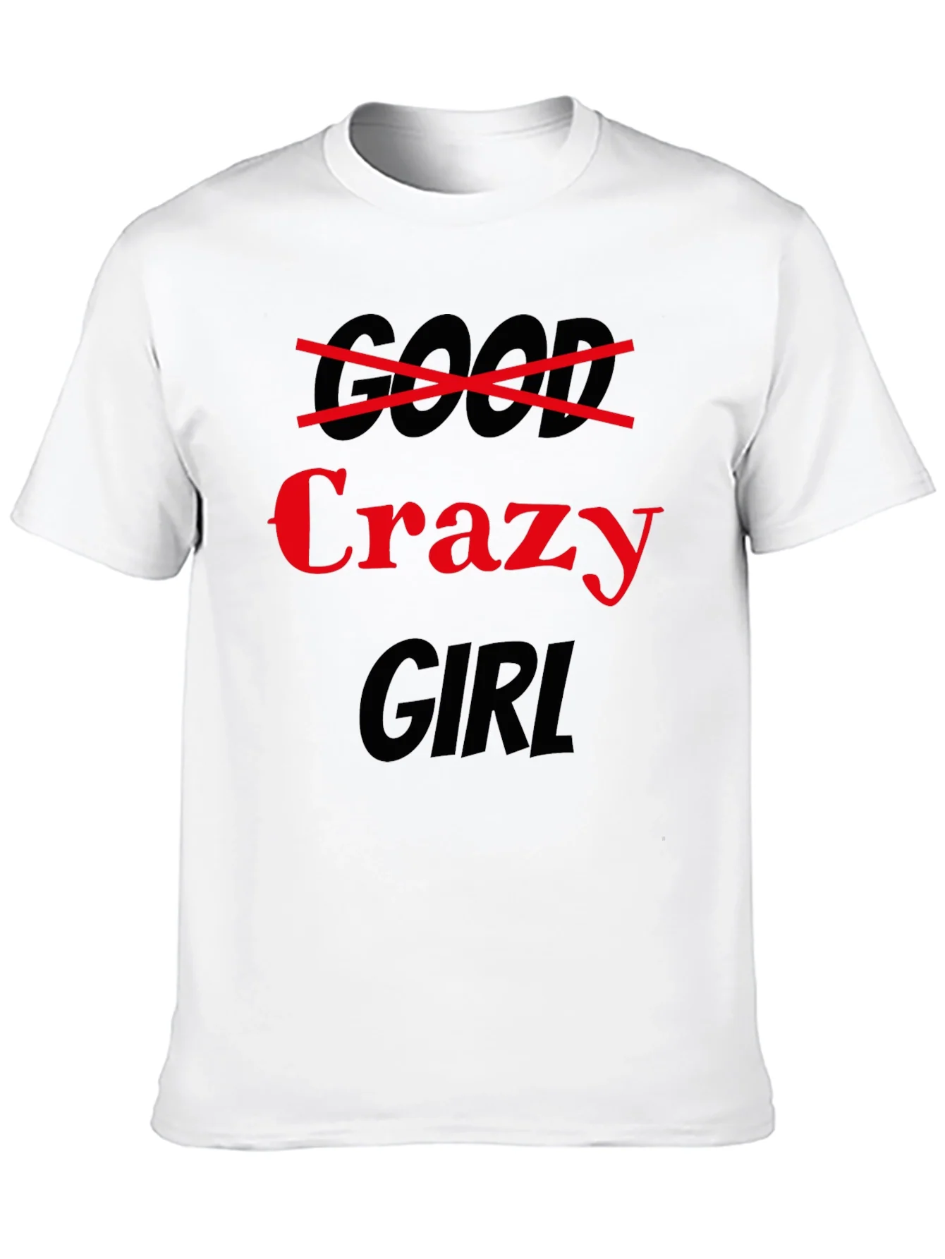 Camiseta Negra: Chica Loca (Crazy Girl)