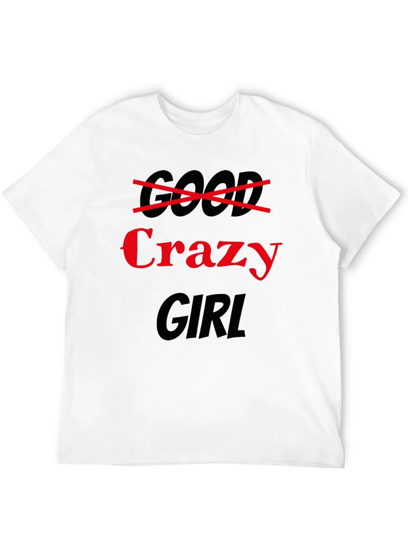 Camiseta Negra: Chica Loca (Crazy Girl)