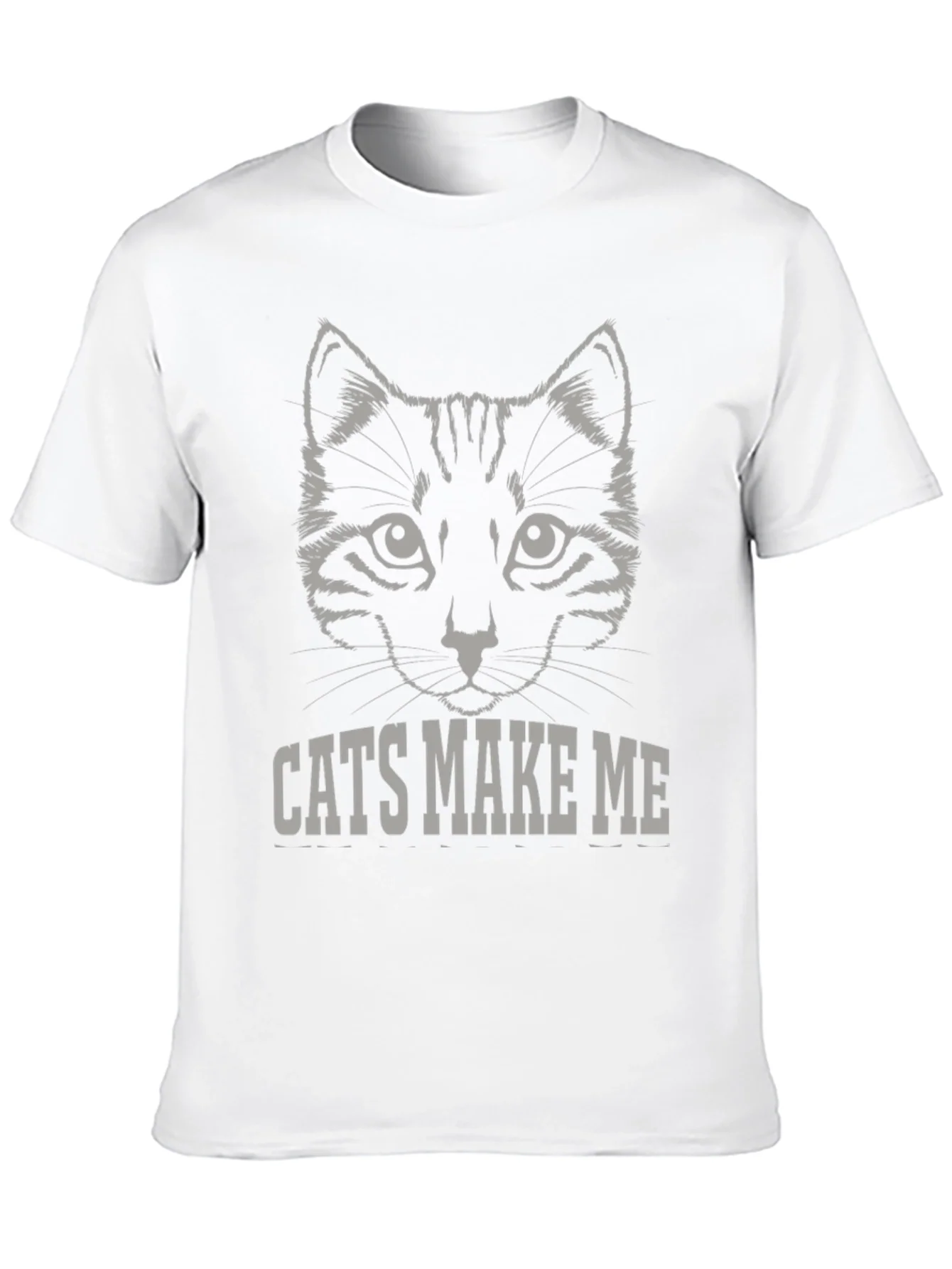 Camiseta Negra Cats Make Me Dise?o Gato