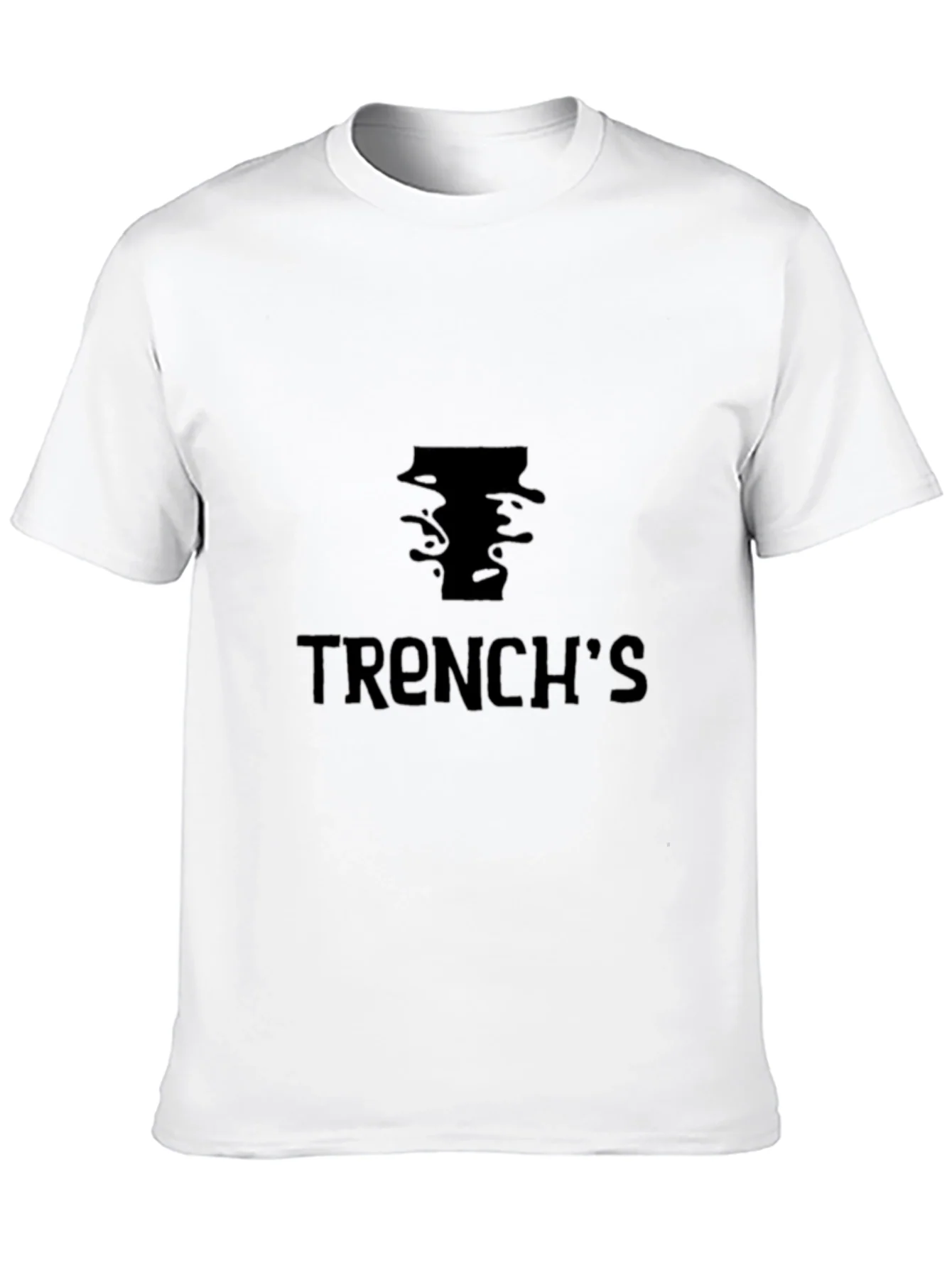 Camiseta Negra con Dise?o Gr¨¢fico Trenchs
