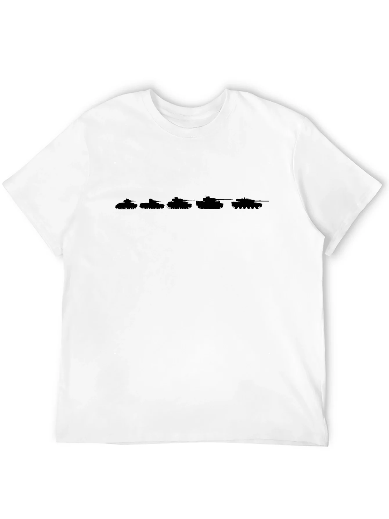 Camiseta Negra Siluetas Tanques